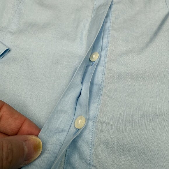 EUC Women's BROOKS BROTHERS "346" Pleated Bib Button Down Shirt | Size 10P - Picture 3 of 9